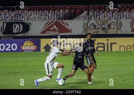 Sao Paulo, Sao Paulo, Brasilien. November 2020. Brasilianische Fußballliga der ersten Division : Sao Paulo gegen Goias. 7. November 2020, Sao Paulo, Brasilien: Fußballspiel zwischen Sao Paulo und Goias, gültig für die 20. Runde der brasilianischen 1. Liga im Morumbi Stadion. Quelle: Leco Viana/TheNEWS2/ZUMA Wire/Alamy Live News Stockfoto