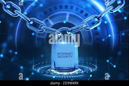 Cyber-Sicherheit Datenschutz Business-Technologie Datenschutz Konzept. Internetsicherheit Stockfoto