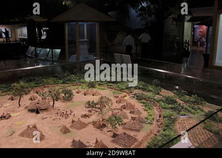 Ethnologische Ausstellung, Provinzmuseum, Lanzhou, Provinz Gansu, China Sept. 2011 Stockfoto