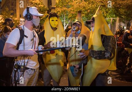 07. November 2020, Washington, DC -- die Feierlichkeiten in Washington, DC nach der Ankündigung, dass JoeBiden der neue gewählte Präsident ist, wurden fortgesetzt. Stockfoto