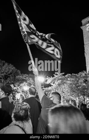 07. November 2020, Washington, DC -- die Feierlichkeiten in Washington, DC nach der Ankündigung, dass JoeBiden der neue gewählte Präsident ist, wurden fortgesetzt. Stockfoto