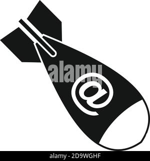 Betrug digitale Bombe Symbol, einfachen Stil Stock Vektor