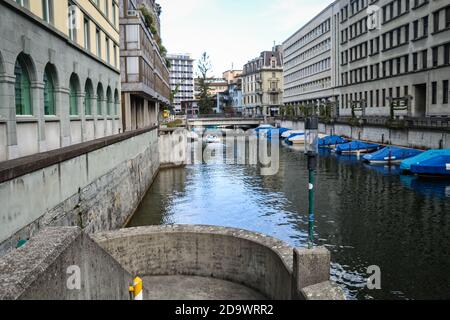 Die schöne Stadt Zürich, Schweiz Stockfoto