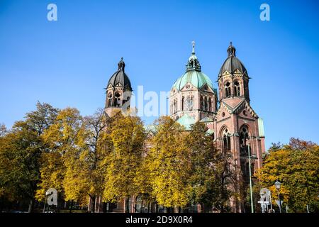 St. Lukas Kirche in münchen, bei Isar, bayern, Mariannen Kirche Stockfoto