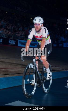 Mark Cavendish. Die Fahrer nahmen an der Six Day Track Cycling Championship im Lee Valley Velodrome, London, Großbritannien Teil. Stockfoto