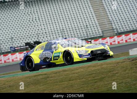 Hockenheim, Deutschland. November 2020. Motorsport: Deutsche Tourenwagen-Masters, Hockenheim - DTM - 2. Rennen, Qualifikation: Mike Rockenfeller (Landschlacht/Schweiz, Nr. 99), Audi Sport Team Phoenix, auf der Strecke. Kredit: Hasan Bratic/dpa/Alamy Live Nachrichten Stockfoto