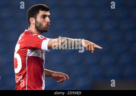 Parma, Italien - 07 November, 2020: Patrick Cutrone von ACF Fiorentina Gesten während der Serie A Fußballspiel zwischen Parma Calcio und ACF Fiorentina. Das Spiel endete 0-0 Unentschieden. Kredit: Nicolò Campo/Alamy Live Nachrichten Stockfoto