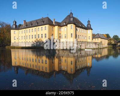 Barocke Wasserburg Schloss Dyck in Deutschland Stockfoto