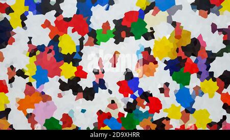 Die Kunst der Malerei an der Wand. Stockfoto