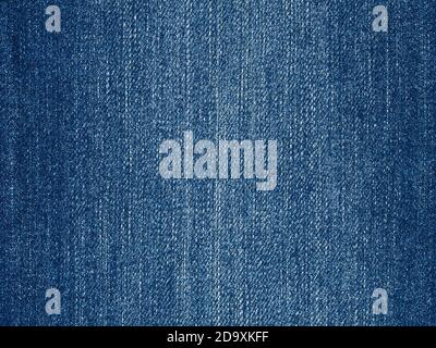 Blaue Jeans Stoff Hintergrund, neue unifarbene Denim Stoff Textur Stockfoto