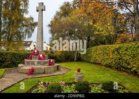 East Budleigh, England. November 2020. Remembrance Day. Kredit: Peter Bowler/Alamy Live Nachrichten Stockfoto