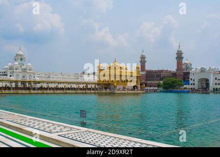 Der Harmindar Sahib, auch bekannt als Goldener Tempel Amritsar. Religiöser Ort der Sikhs. Sikh gurdwara Golden Temple Stockfoto