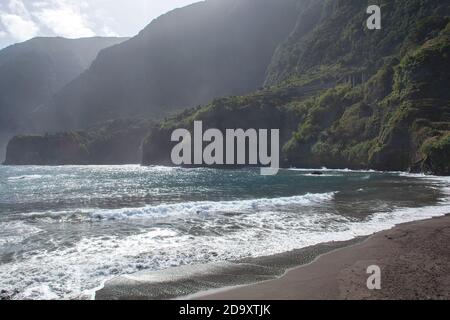 Küste von Seixal, Madeira, Portugal Stockfoto