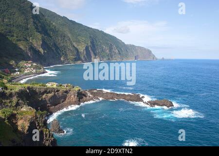 Küste von Seixal, Madeira, Portugal Stockfoto