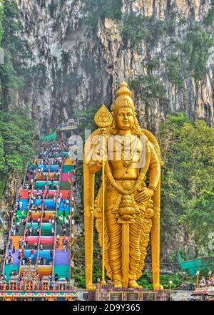 Batu Caves, Malaysia, HDR Bild Stockfoto