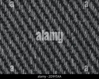 Schwarz Denim Jeans Stoff Nahaufnahme Makro Textur Hintergrund Muster Stockfoto