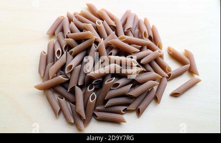 Vollkornbrot Penne Pasta Stockfoto
