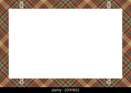 Vintage frame Vektor. Schottischen Grenze Muster retro Style. Schönheit leeren Hintergrund, Vorlage für Foto, Portrait, album. Tartan plaid Ornament. Stock Vektor