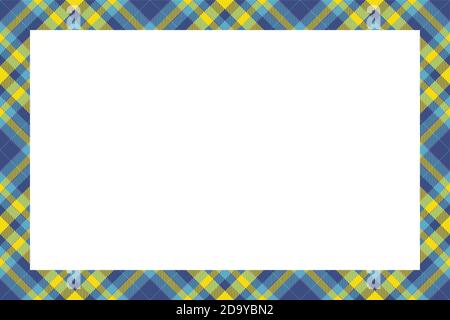 Vintage frame Vektor. Schottischen Grenze Muster retro Style. Schönheit leeren Hintergrund, Vorlage für Foto, Portrait, album. Tartan plaid Ornament. Stock Vektor