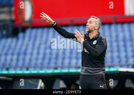 Rotterdam, Niederlande. November 2020. ROTTERDAM - 08-11-2020, Feijenoord Stadion de Kuip, Niederländische eredivisie Fußballsaison 2020/2021, Feyenoord - Groningen, Adire Poldervaart Credit: Pro Shots/Alamy Live News Stockfoto