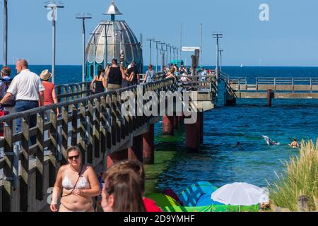 Zingst: Zingst Pier, Tauchbahn, Ostsee, Ostsee, Halbinsel Zingst, Mecklenburg-Vorpommern, Deutschland Stockfoto