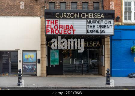 Eintritt zum Curzon Cinema in Chelsea London Stockfoto