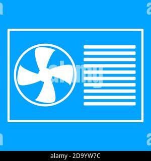 Klimaanlage auf blauem Hintergrund. Stock Vektor