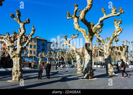 Urdanibia Platz. Irun, Gipuzkoa, Donostialdea, Baskenland, Spanien, Europa Stockfoto