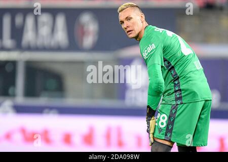 Dall&#39;Ara Stadion, Bologna, Italien, 08 Nov 2020, Lukasz Skorupski (Bologna) während Bologna Calcio vs SSC Napoli, Italienische Fußball Serie A Spiel - Foto LM/Ettore Griffoni Stockfoto