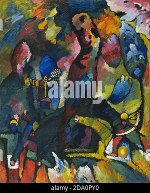 Wassily Kandinsky. (Französisch, geborenes Russland. 1866-1944). Bild mit einem Bogenschütze. 1909. Öl auf Leinwand. Stockfoto