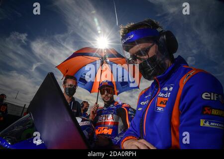 Cheste, Spanien. November 2020. Rennen beim MotoGP Grand Prix of Europe auf dem Ricardo Tormo Circuit in Cheste, Valencia. 07. November 2020 Carreras del Gran Premio de Europa de MotoGP en el circuito Ricardo Tormo de Cheste, Valencia.7 de Noviembre de 2020 POOL/ MotoGP.com/Cordon Pressequelle: CORDON PRESS/Alamy Live News Stockfoto