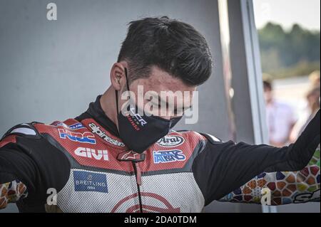 Cheste, Spanien. November 2020. Rennen beim MotoGP Grand Prix of Europe auf dem Ricardo Tormo Circuit in Cheste, Valencia. 07. November 2020 Carreras del Gran Premio de Europa de MotoGP en el circuito Ricardo Tormo de Cheste, Valencia.7 de Noviembre de 2020 POOL/ MotoGP.com/Cordon Pressequelle: CORDON PRESS/Alamy Live News Stockfoto