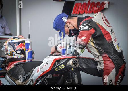 Cheste, Spanien. November 2020. Rennen beim MotoGP Grand Prix of Europe auf dem Ricardo Tormo Circuit in Cheste, Valencia. 07. November 2020 Carreras del Gran Premio de Europa de MotoGP en el circuito Ricardo Tormo de Cheste, Valencia.7 de Noviembre de 2020 POOL/ MotoGP.com/Cordon Pressequelle: CORDON PRESS/Alamy Live News Stockfoto