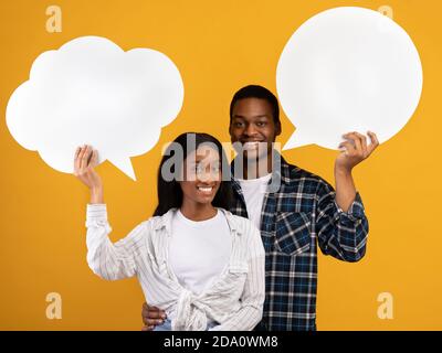 Ideen und Gedanken von Mann und Frau Stockfoto