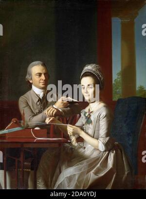 John Singleton Copley, Amerikaner, 1738-1815 -- Porträt von Herrn und Frau Thomas Mifflin (Sarah Morris). Stockfoto