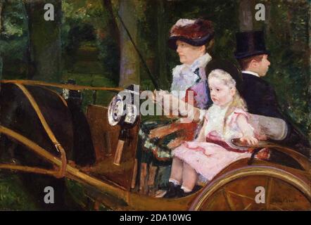 Mary Stevenson Cassatt, Amerikanerin, 1844-1926 -- EINE Frau und ein Mädchen fahren. Stockfoto