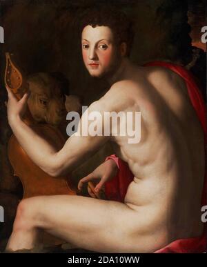 Agnolo Bronzino (Agnolo di Cosimo di Mariano), Italienisch (aktives Florenz), 1503-1572 -- Porträt von Cosimo I de' Medici als Orpheus Stockfoto