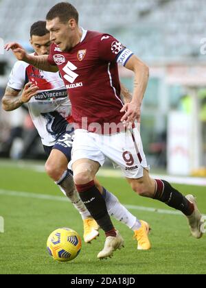 Turin, Italien. November 2020. 09 Andrea Belotti (Turin FC) während Turin FC gegen FC Crotone, italienische Fußballserie EIN Spiel in turin, Italien, November 08 2020 Quelle: Independent Photo Agency/Alamy Live News Stockfoto