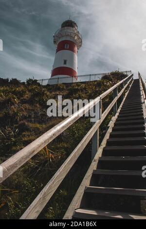 Cape Palliser Leuchtturm, Neuseeland Stockfoto