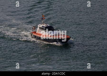 Practicos Pilotfahrzeug in Cartagena, Spanien Stockfoto