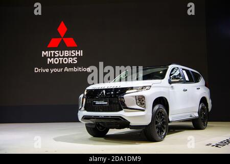 Mitsubishi Pajero Sport ELITE EDITION auf der 41. INTERNATIONALEN AUTOMOBILAUSSTELLUNG 2020 IN BANGKOK am 14. Juli 2020 in Nonthaburi, Thailand. Stockfoto