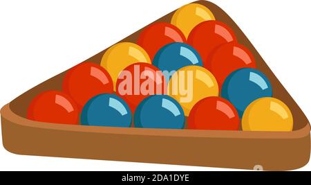 Billardkugeln, Illustration, Vektor auf weißem Hintergrund Stock Vektor