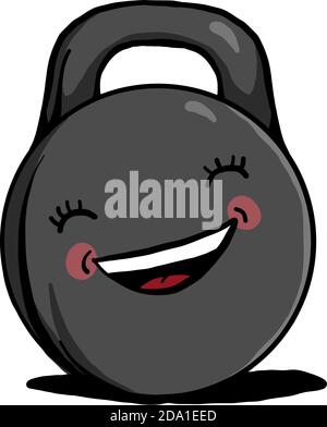 Kettlebell Lachen, Illustration, Vektor auf weißem Hintergrund Stock Vektor