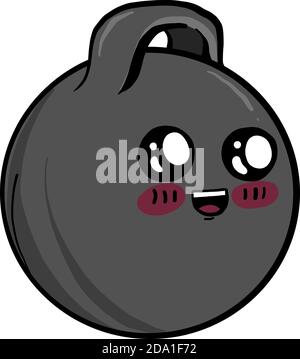 Nette Kettlebell, Illustration, Vektor auf weißem Hintergrund Stock Vektor