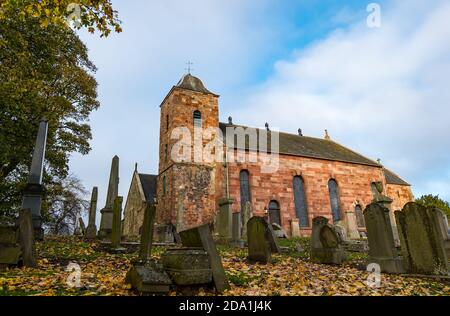 Prestonkirk Pfarrkirche, East Linton, East Lothian, Schottland, Großbritannien Stockfoto