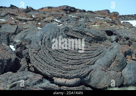 Gekühlte Lava-Flow-Oberfläche in den Ätna Park, Sizilien Stockfoto