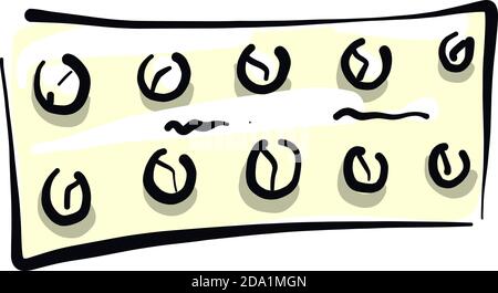 Medizin Tablette, Illustration, Vektor auf weißem Hintergrund Stock Vektor