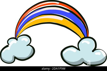 Pretty Regenbogen , Illustration, Vektor auf weißem Hintergrund Stock Vektor