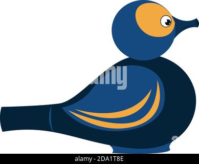 Pfeifvogel, Illustration, Vektor auf weißem Hintergrund Stock Vektor
