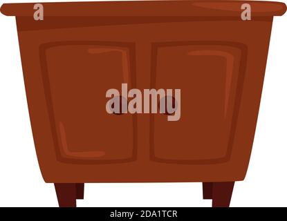 Nachttisch, Illustration, Vektor auf weißem Hintergrund Stock Vektor